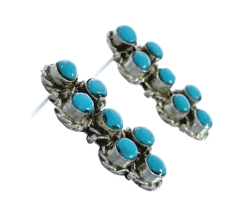 Navajo Turquoise Multistone Sterling Silver Post Earrings X10054
